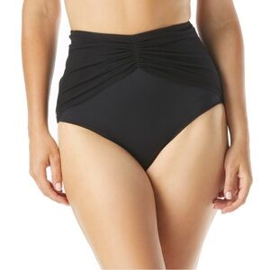 NWT BLACK Classic Solids Diva High-Waist Bikini Bottom‎ Size XL